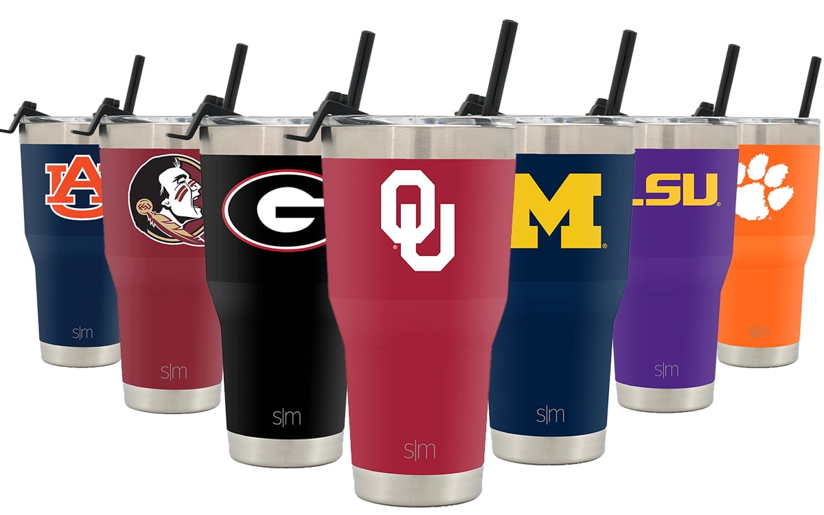 40 oz. Tumbler with Straw and Handle, White – Oklahoma Baptist Campus Store