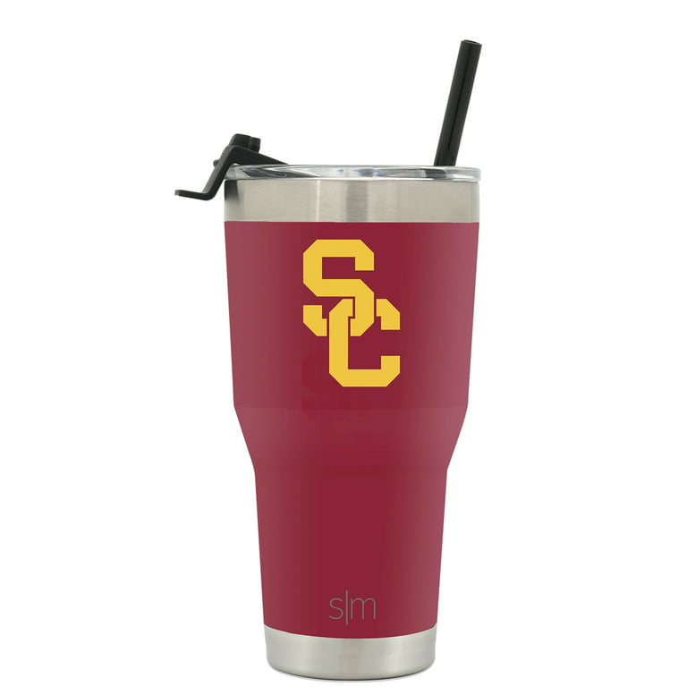 Simple Modern College 30oz Cruiser Tumbler with Straw & Closing Lid - NCAA  USC - 18/8 Stainless Steel Vacuum Insulated NCAA