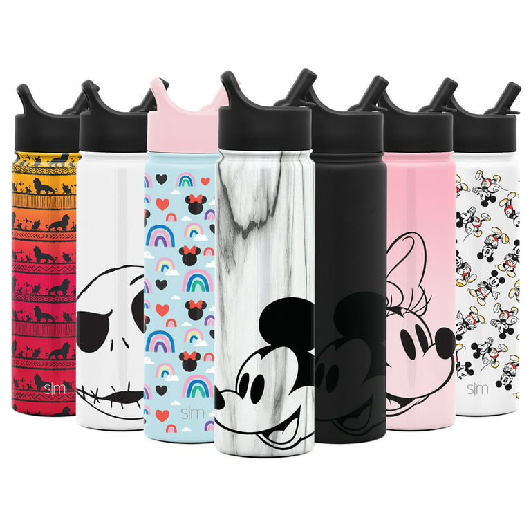 Simple Modern Disney 32 Ounce Summit Water Bottles with Straw Lid - Vacuum  Insulated 18/8 Stainless Steel Flask - Minnie on Blush 