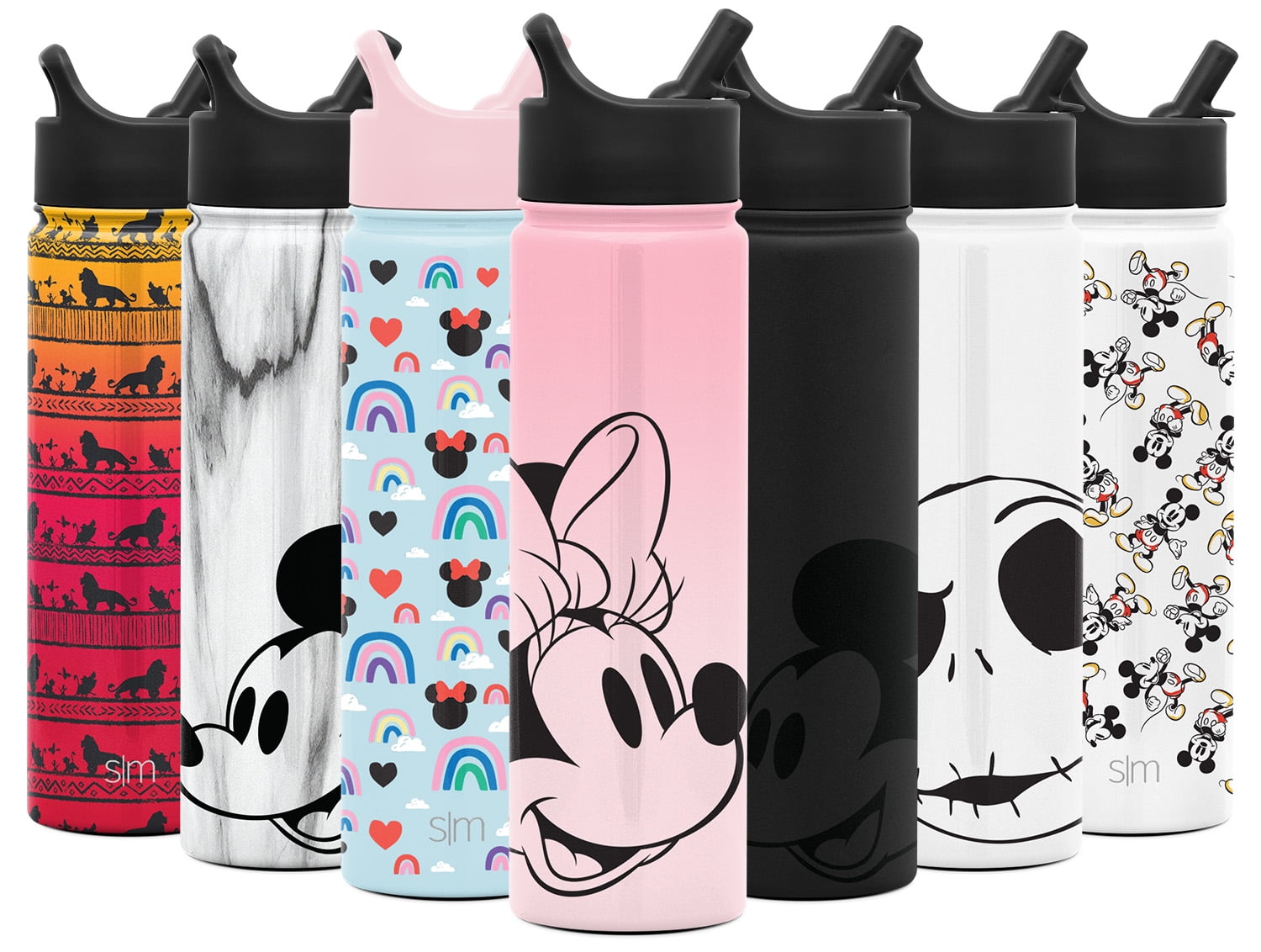  Simple Modern Disney Water Bottle with Straw Lid Insulated  Stainless Steel Metal Thermos, Gifts for Women Men Reusable Leak Proof  Flask, Summit Collection
