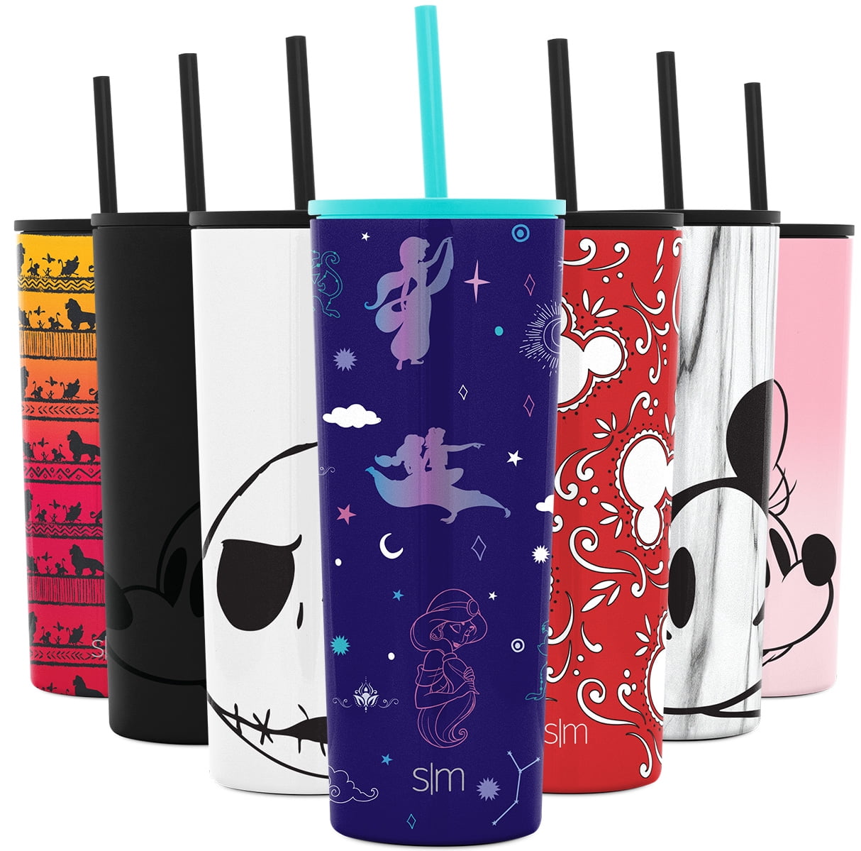 Simple Modern Disney 24oz Classic Tumbler with Straw Lid & Flip Lid -  Travel Mug Gift Vacuum Insulated Coffee Beer Pint Cup - 18/8 Stainless  Steel Water Bottle Disney 