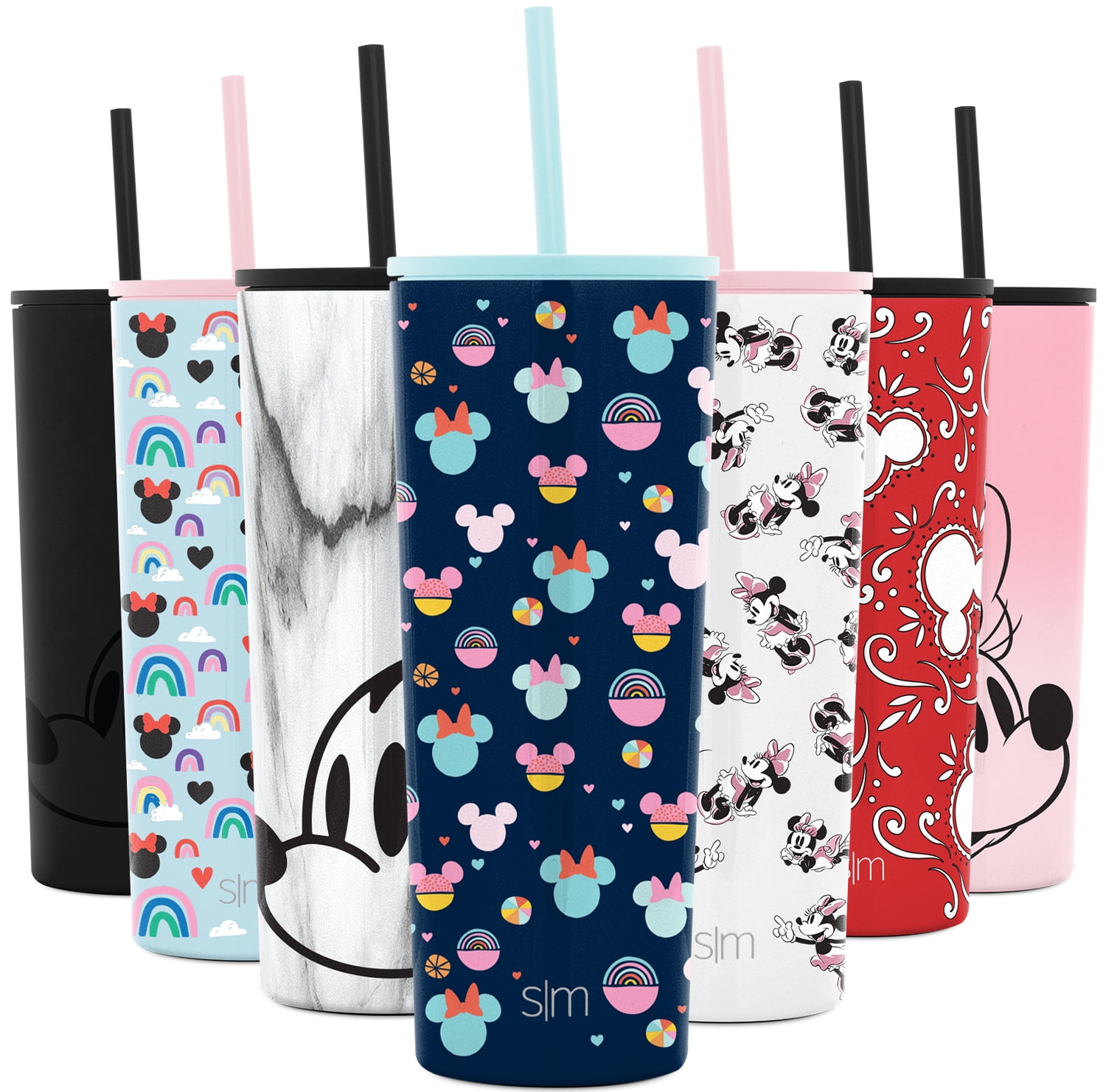Simple Modern Disney 24oz Classic Tumbler with Straw Lid & Flip Lid -  Travel Mug Gift Vacuum Insulated Coffee Beer Pint Cup - 18/8 Stainless  Steel Water Bottle Disney 