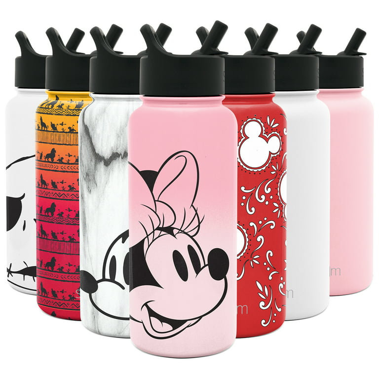 Simple Modern Disney 16 oz Classic Tumbler with Straw & Flip Lid - 18/8  Stainless Steel Water Bottle Disney: Minnie on Blush 