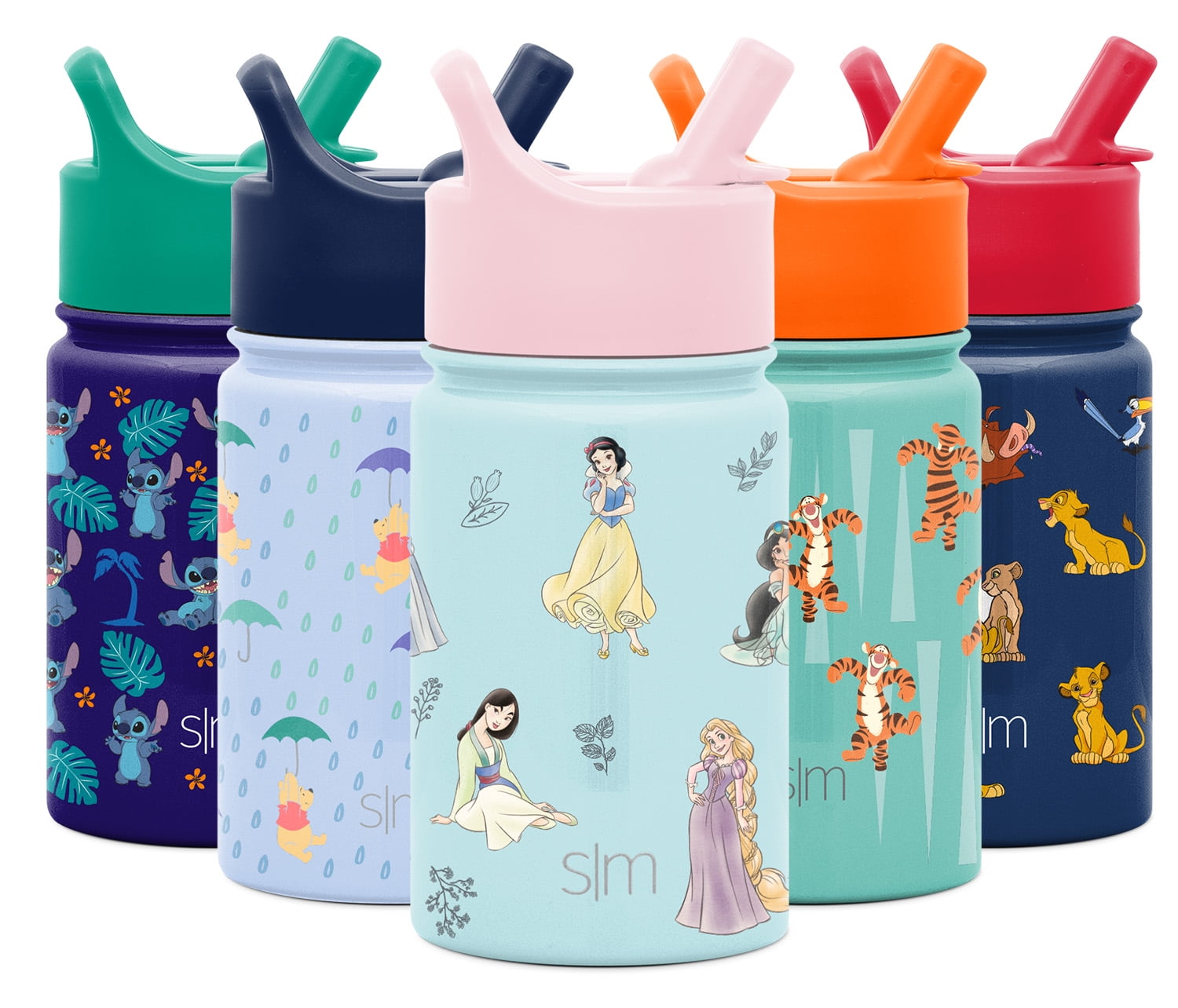 Simple Modern Disney Character Botella De Agua Aislada Con Color