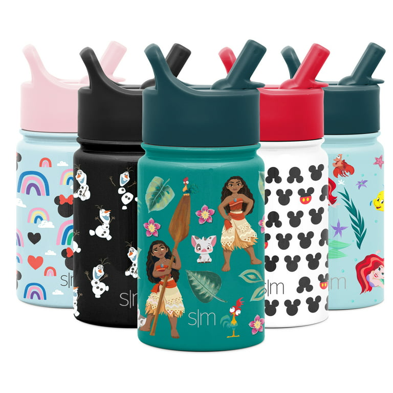 Simple Modern Disney Character Insulated Water Bottle with Straw Lid  Reusable Wide Mouth Stainless Steel Flask Thermos, 22oz 
