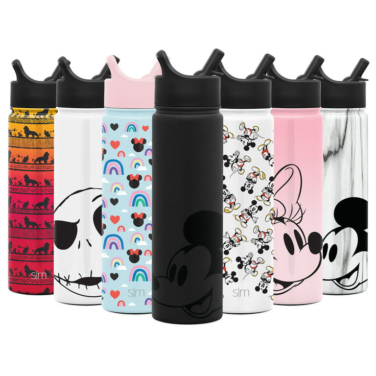 Simple Modern Disney Character Insulated Water Bottle with Straw Lid  Reusable Wide Mouth Stainless Steel Flask Thermos, 32oz 