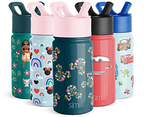  Simple Modern Disney Moana Kids Water Bottle with Straw Lid, Reusable Insulated Stainless Steel Cup for Girls, School, Summit  Collection