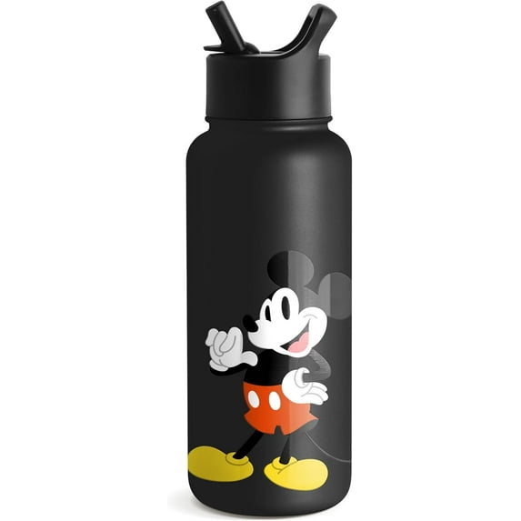Simple Modern Disney Mickey Mouse Water Bottle with Straw Lid Vacuum Insulated Stainless Steel Metal Thermos | Gifts Reusable Leak Proof Flask for Gym Travel | Summit Collection | 32oz It's Me, Mickey