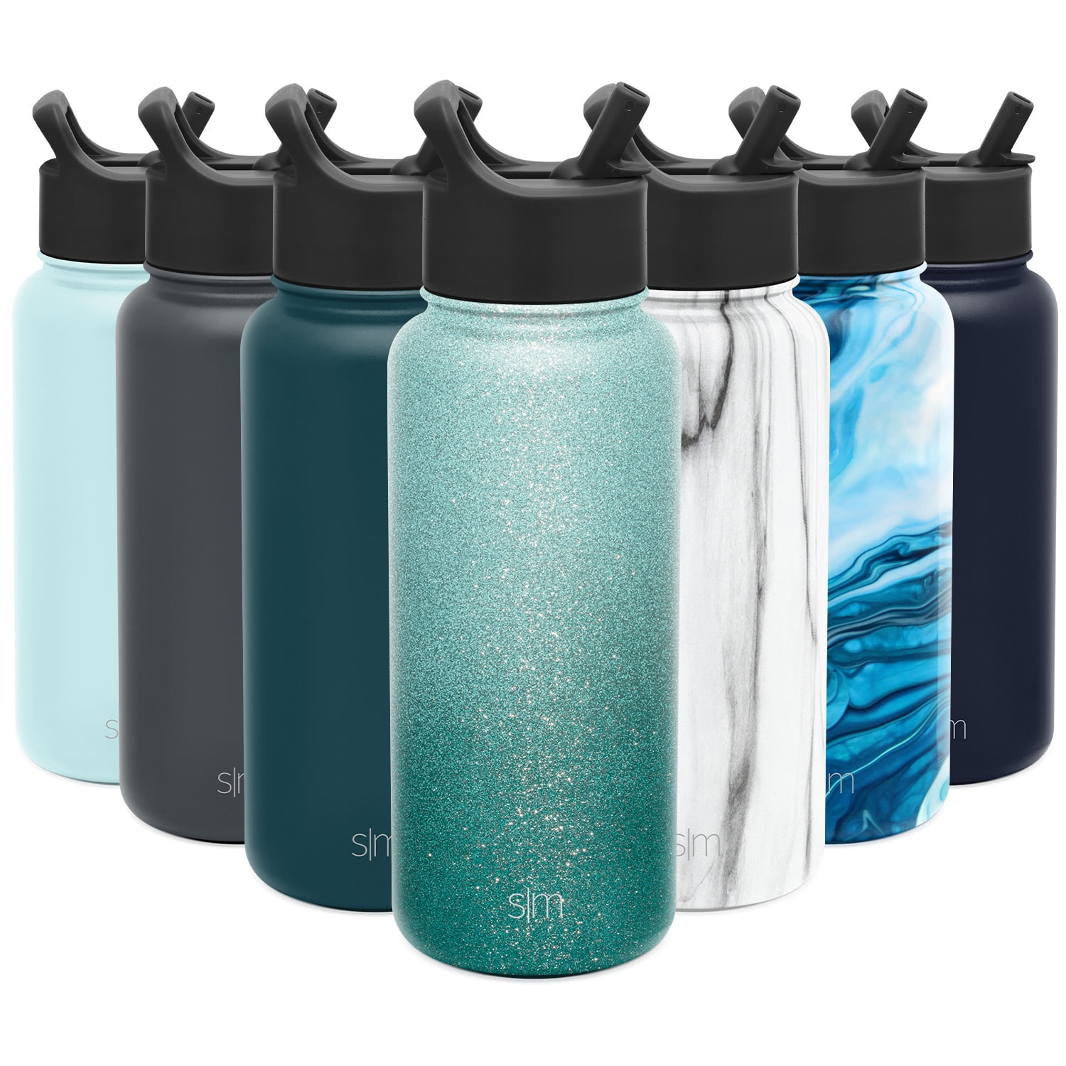 Simple Modern Insulated Water Bottle with Straw Lid 1 Liter Reusable Wide  Mouth Stainless Steel Flask Thermos, 32oz 
