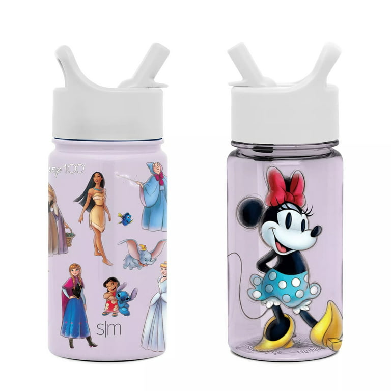 Simple Modern Disney Water Bottle 2-Pack Set, 16-oz. & 14-oz. w/Straw Lid,  