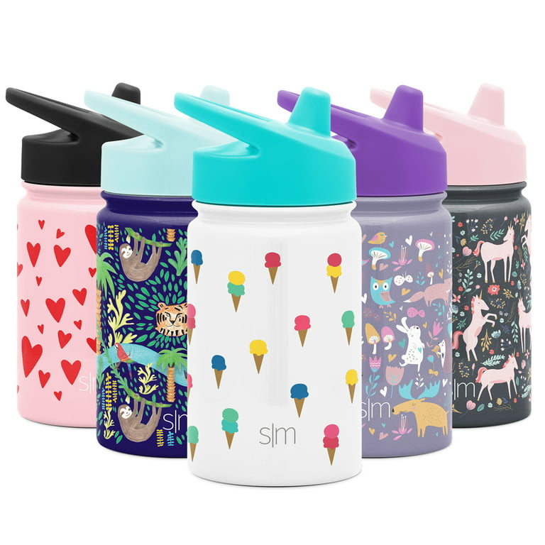 Simple Modern Kids Summit Sippy Cup Thermos 10oz - Stainless Steel Toddler  Water Bottle Vacuum Insulated Girls and Boys Hydro Travel Cup Flask  -Mermaid Purple 