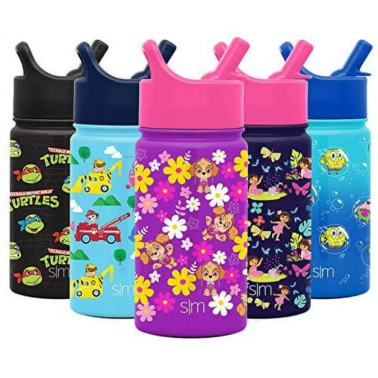 Simple Modern Kids Water Bottle with Straw Lid Insulated Stainless Steel  Reusable Tumbler for Toddlers, girls, Boys Summit colle