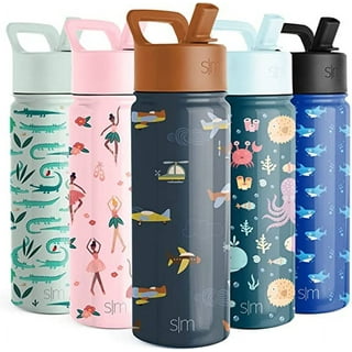Vikakiooze Children's Cup Simple Modern Mug Tumbler with Handle and Straw  Lid-Insulated Reusable Leakproof Stainless Steel Water Bottle Large Tumbler  Travel Mug Iced Coffee Cup, Trek Collection 