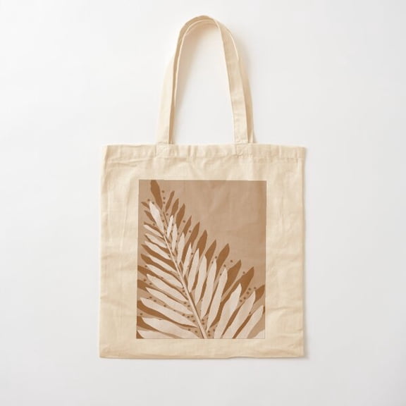 Simple Modern Leaf Design Canvas Tote Bags, Reusable Shopping Bag