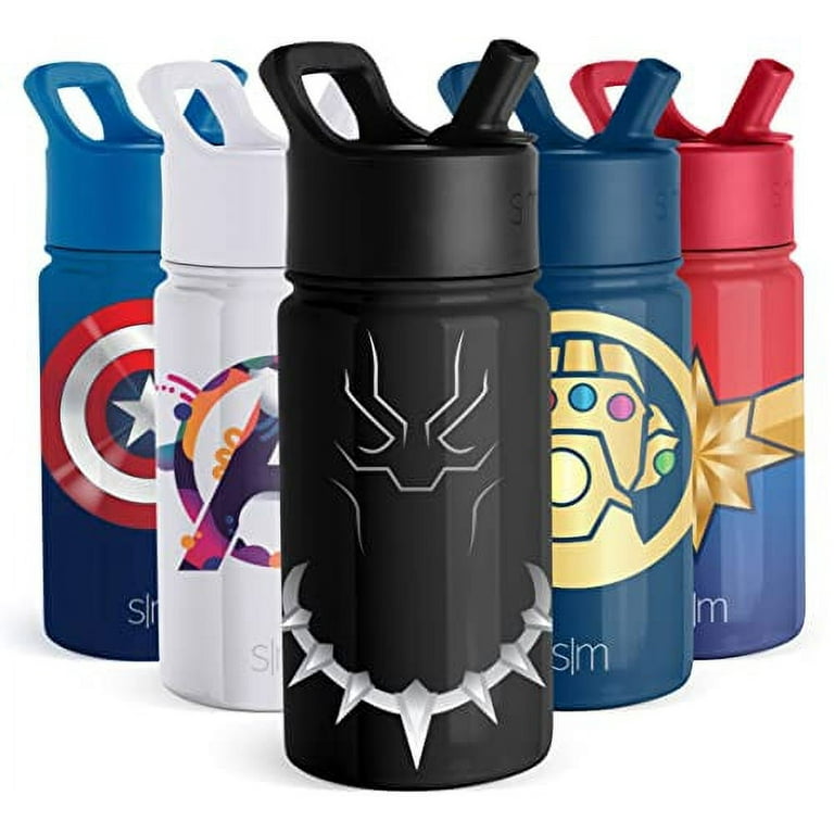 Marvel Classic Black Panther Kanji 17 oz Stainless Steel Water Bottle, 17  Ounce, Multicolored