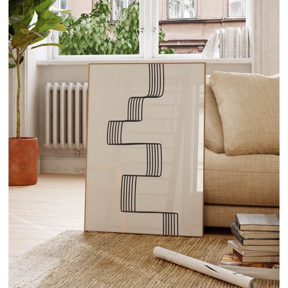Simple Modern Minimalist Line Art Poster , Poster Print Only