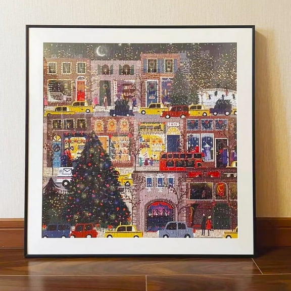 Simple Modern Paper Flowers Blooming Galison Winter Lights Christmas Puzzle Frame