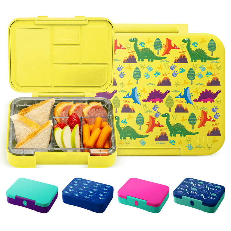 Simple Modern Porter Bento Lunch Box for Kids - Leakproof Divided Container  with 5 compartments for Toddlers, Men, and Women Pattern: Sunshine Dino 