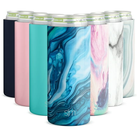 Simple Modern Skinny Can Cooler for Slim Beer & Hard Seltzer 12 oz Insulated Stainless Steel Sleeve