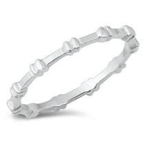 Simple Modern Stacking Ring .925 Sterling Silver Band Jewelry Female Male Unisex Size 7