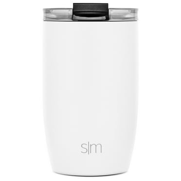 Simple Modern 12oz Voyager Travel Mug Tumbler w/ Clear Flip Lid & Straw - Coffee Cup Kids Vacuum Insulated Flask 18/8 Stainless Steel Hydro -Winter White