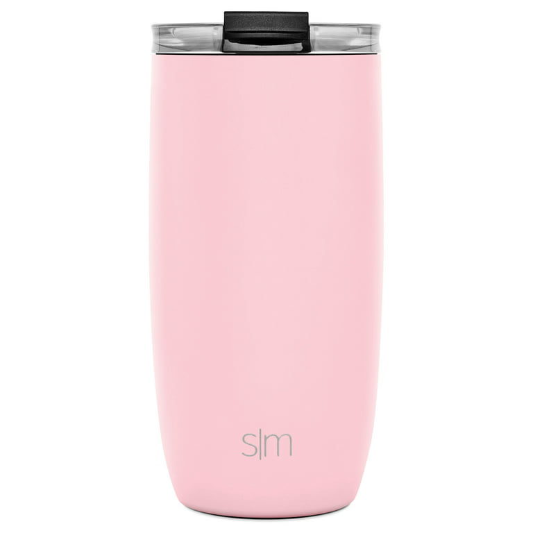 Simple Modern Travel Coffee Mug Tumbler with Flip Lid | Insulated Stainless Steel Cup Thermos |Voyager | 16oz | Blush