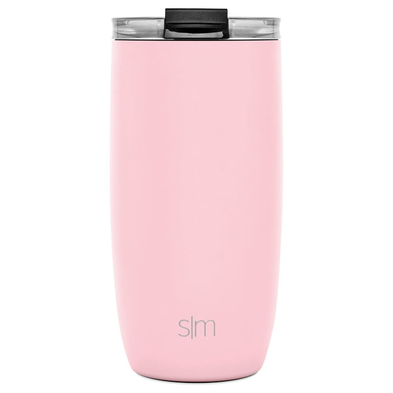 Simple Modern Travel Coffee Mug Tumbler with Flip Lid | Insulated Stainless Steel Cup Thermos |Voyager | 16oz | Blush