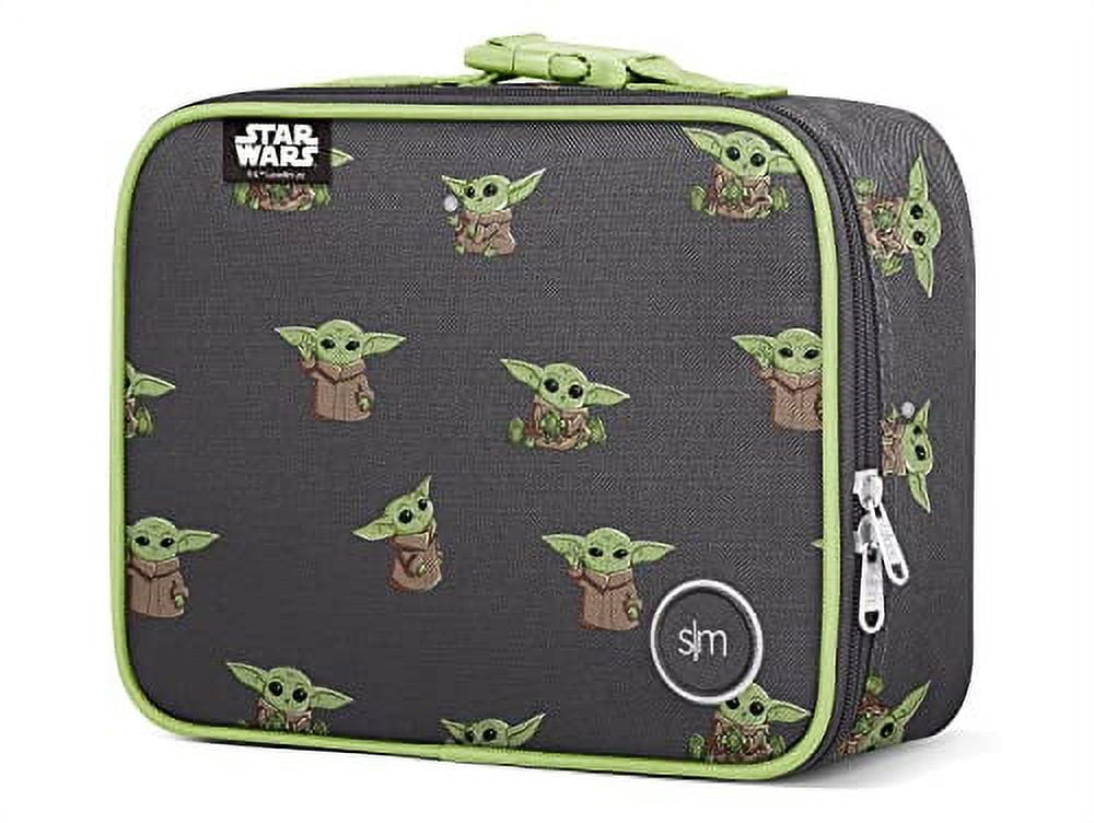 Disney Star Wars Mandalorian Baby Yoda Boy's Girl's Adult Soft Insulated School Lunch Box (One size, Blue/Green)