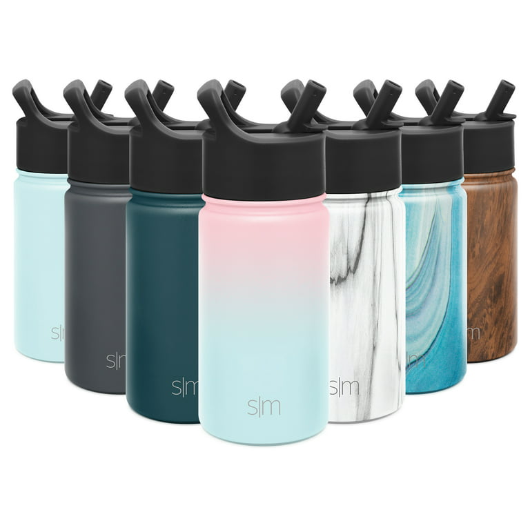 Simple Modern Summit 14 oz Ombre and Sweet Taffy Insulated Stainless Steel Water  Bottle with Straw and Wide Mouth Lid 