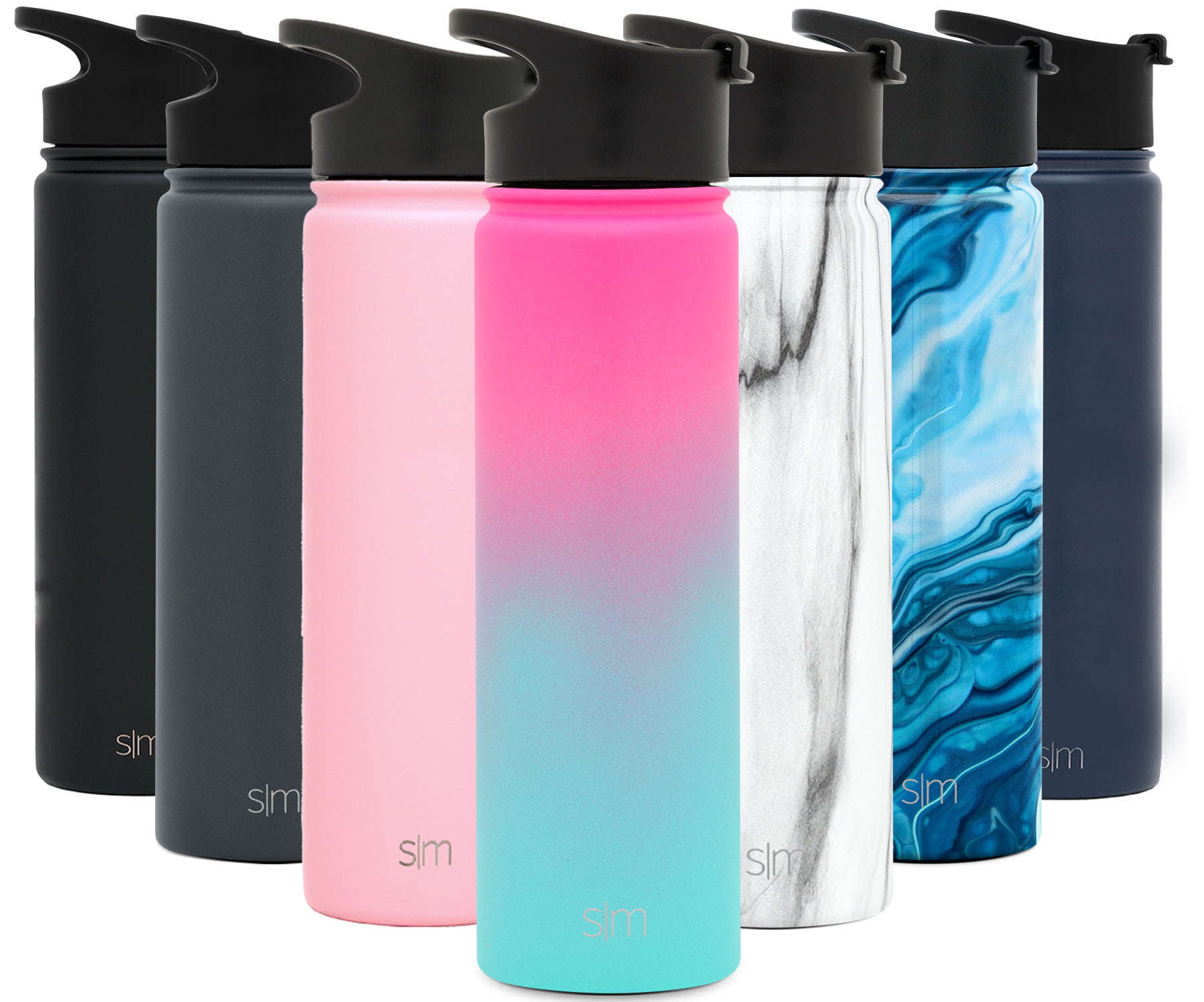 Simple Modern Summit 22 oz Ombre and Sorbet Double Walled Vacuum Insulated  Stainless Steel Water Bottle with Wide Mouth Lid - Walmart.com