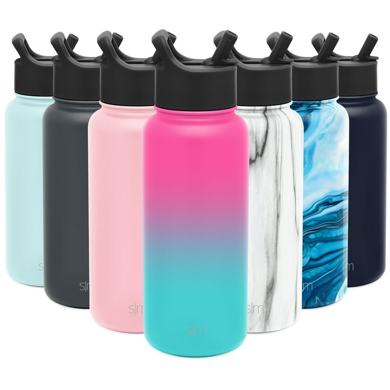 Simple Modern Kids Water Bottle with Straw Lid Vacuum Insulated Ombre:  Sorbet