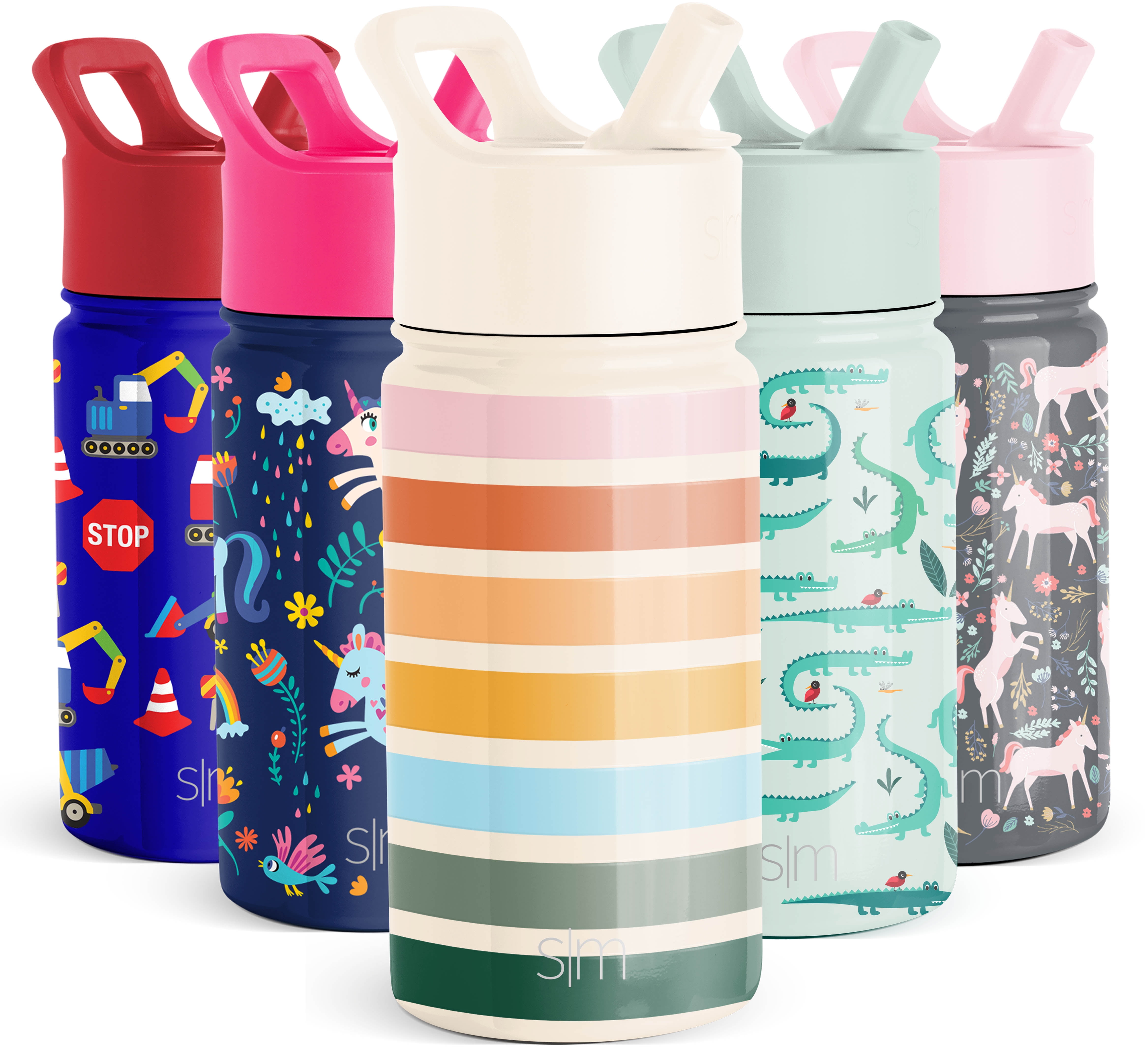 Auction Ohio  3 Simple Modern Insulated Water Bottles with Straw