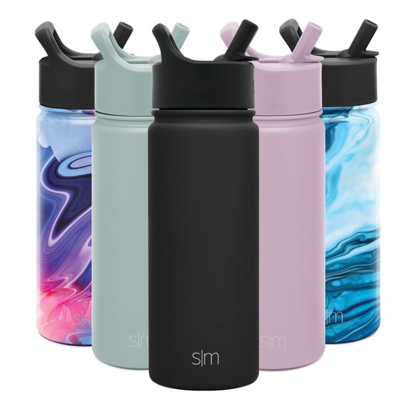 Simple Modern Summit Water Bottle Straw Lid Vacuum Insulated Stainless Steel Bottle | 18 fl oz