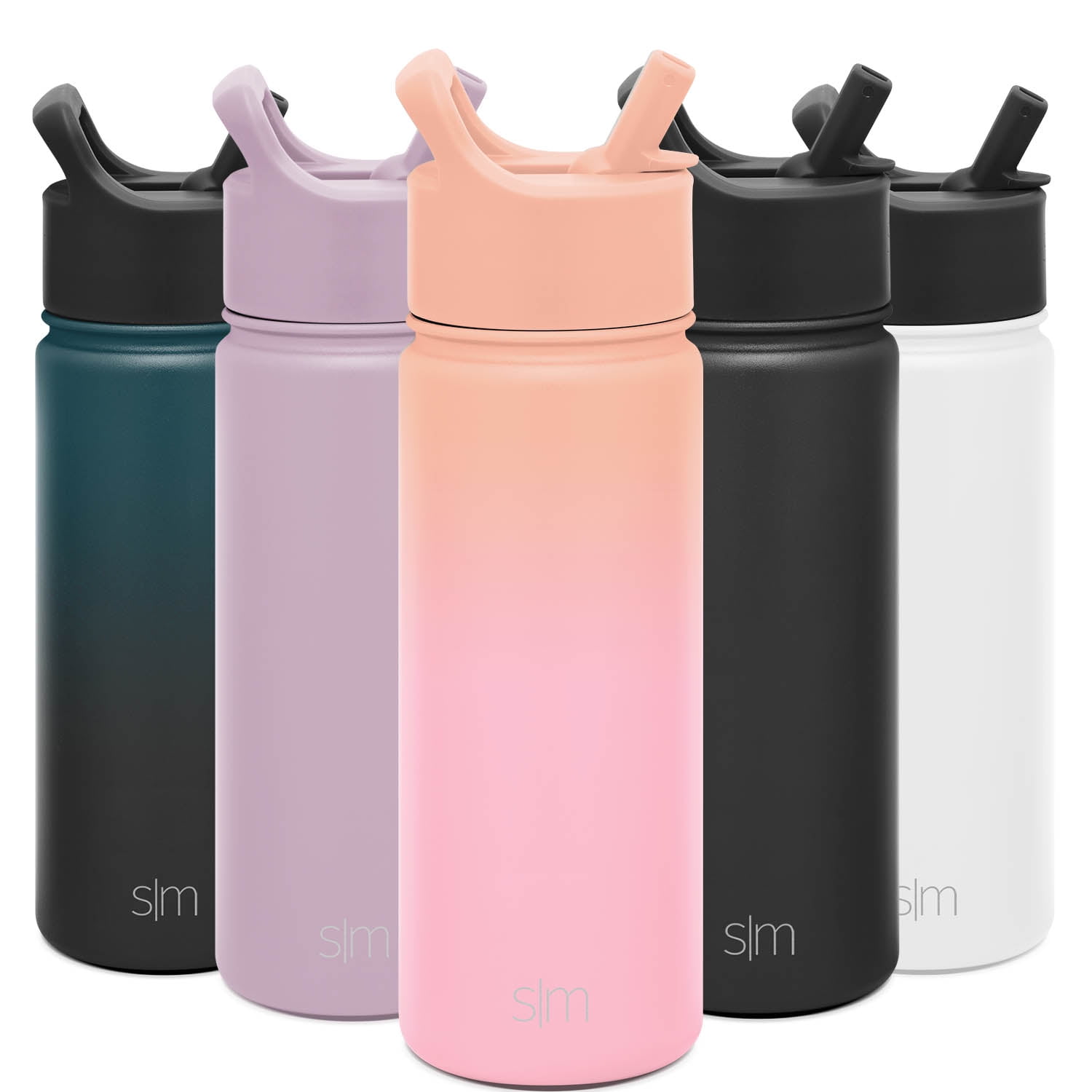 Simple Modern 14 oz Blue and Pink Viacom Insulated Stainless Steel Water  Bottle with Straw and Wide Mouth Lid 