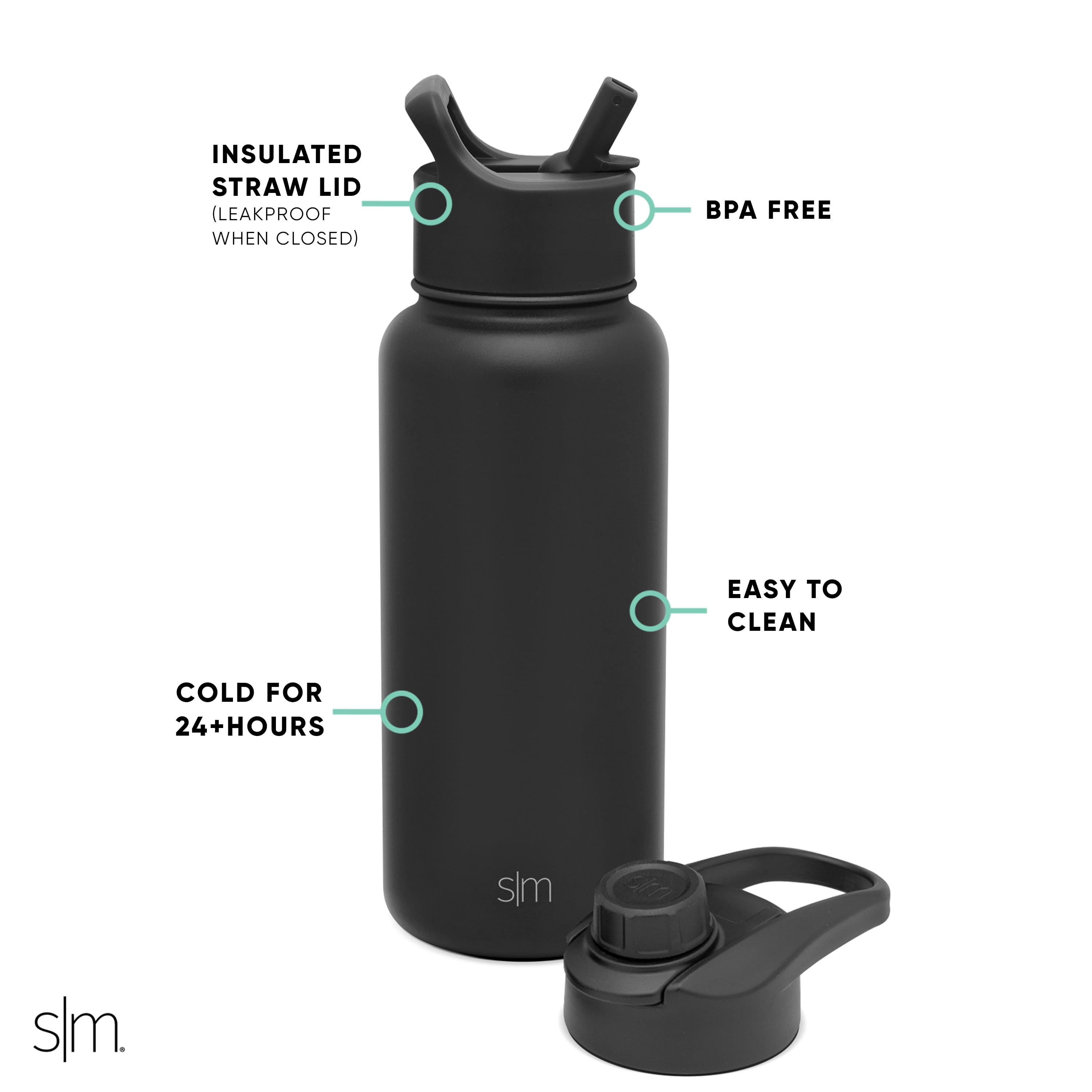 Simple Modern Summit Water Bottle Straw and Chug Lid Vacuum Insulated
