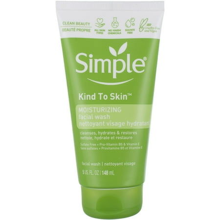 Simple Moisturizing Kind to Skin Face Wash, 5 oz (2 pack) (Bundle)