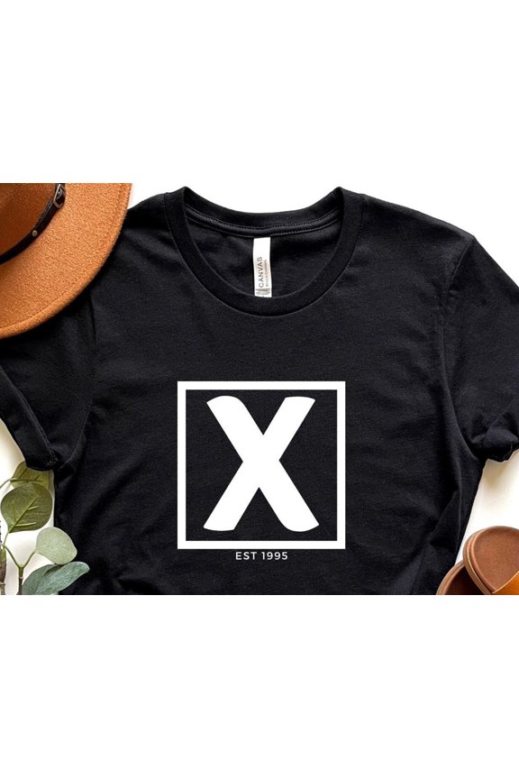 Simple Monogram Initial Tee Custom Letter Shirt Alphabet Shirt