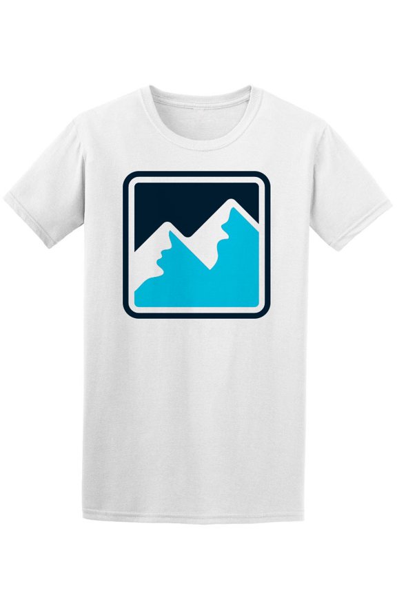 Simple Mountains Icon T-Shirt Men -Image by Shutterstock, Male Small