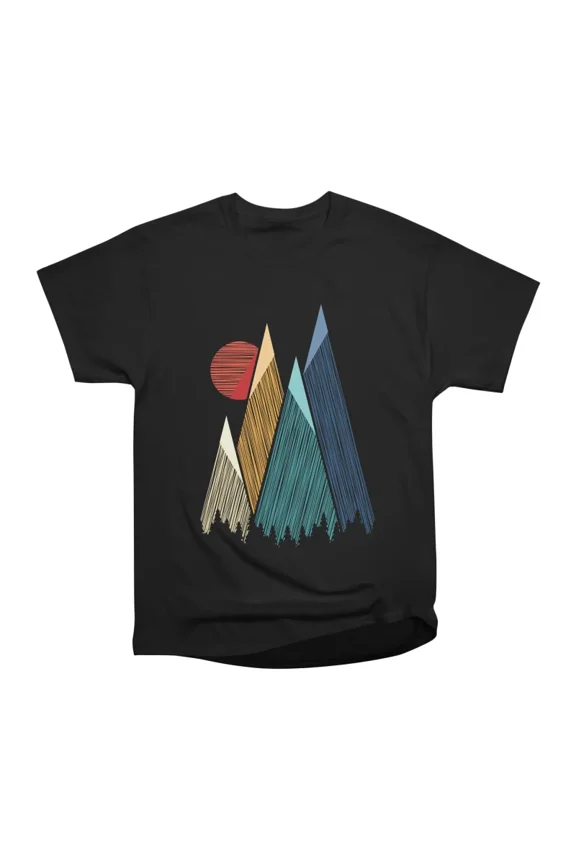 Simple Mountains T-Shirt Tee Gift For Him Merch For Her Apparel For Friend