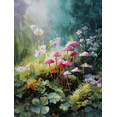 thumbnail image 1 of Simple Mushroom Clover Canvas Print Home Cafe Living Room Wall Art Decor, 1 of 8