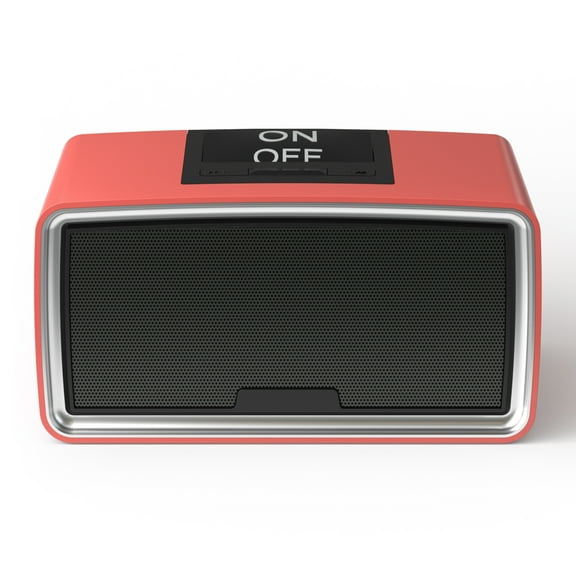 Simple Music Player for Dementia Elderly Seniors Easy MP3 Player as Alzheimers Dementia Visually Impaired Patients Product Gift One-Touch Controls ON/Off Retro Music Box (Red)