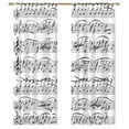 thumbnail image 1 of Simple Musical Notation Modern Tulle Window Curtains for Living Room Luxury Bedroom Kitchen Curtains, 1 of 5