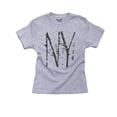 thumbnail image 1 of Simple NY Large Print I Love New York Boy's Cotton Youth Grey T-Shirt, 1 of 2
