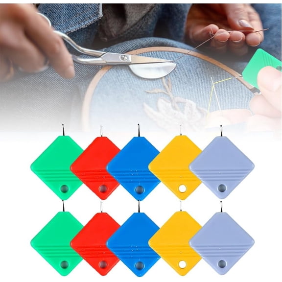 Simple Needle Threader, 2025 New Needle Threaders for Hand Sewing, Automatic Needle Threader Stringing Machine, Sewing Needle Threader Tool, Sewing Supplies Tools for All Needle Sizes (10)