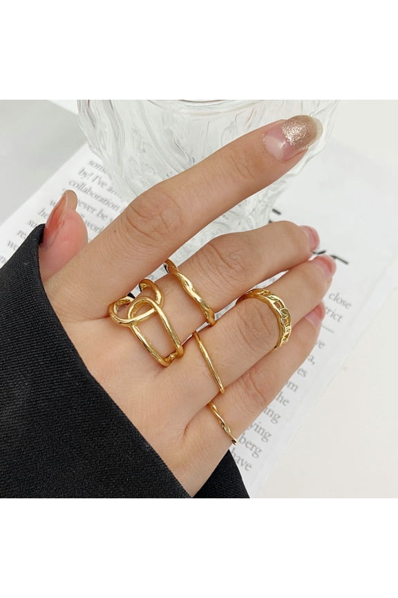 Simple Net Red Tail Ring Ring Design metallic