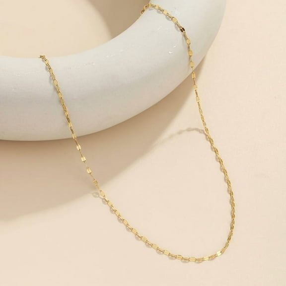 Simple No Color Fading Titanium Steel Necklace Universal Chain Lip Chain