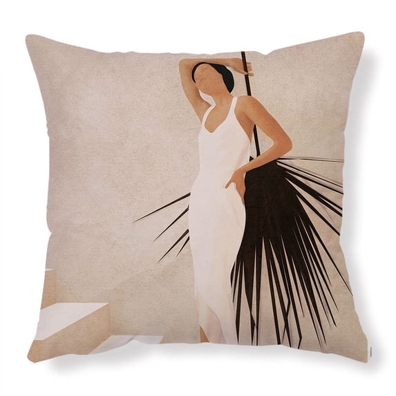 Simple Nordic Style Plush Pillow Cover I Geometric Pattern Living Room Sofa Cushion Cover Bedside Pillow Covercm