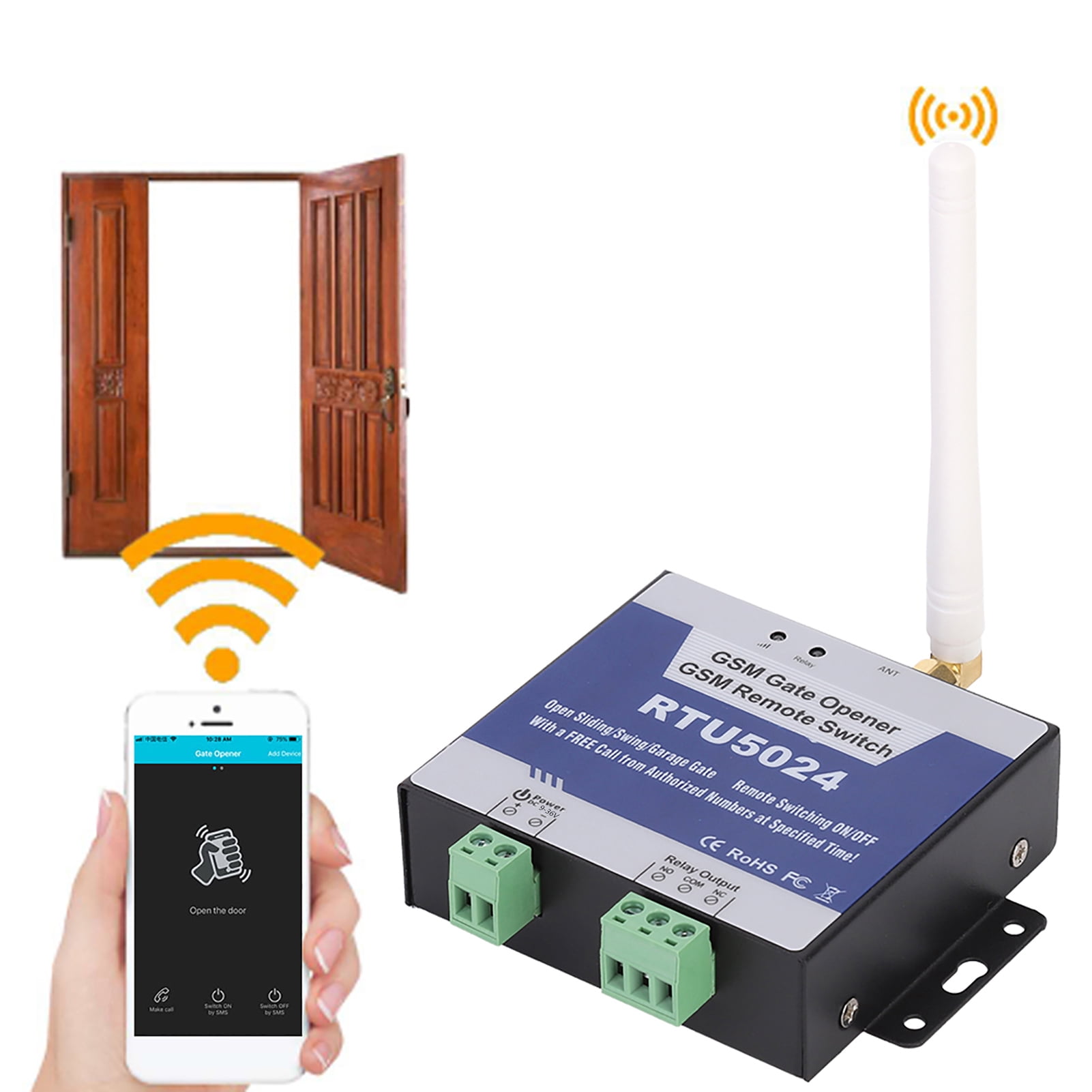 Simple Operation Door Opener, Reliable Wear Wireless Door Opener