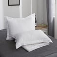 thumbnail image 1 of Simple&Opulence 100% Belgian Linen Pillow Shams -Set of 2, King Size - Basic Style Breathable Pure Linen Suitable for Home - Soft and Durable with Envelope Closure Pillowcases (20''x 36'', White), 1 of 6