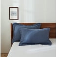 thumbnail image 1 of Simple&Opulence 100% Belgian Linen Pillow Shams -Set of 2, Queen Size - Basic Style Breathable Pure Linen Suitable for Home - Soft and Durable Pillowcases (20''x 26'', Classic Blue), 1 of 7
